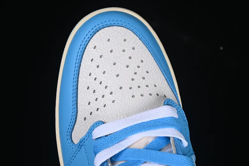 All categories Air Jordan Jordan series basketball shoes Air Jordan 1 High Foreign trade version Air Jordan 1 High OG "UNC Reimagined" AJ1 Joe 1 distressed North Carolina blue DZ5485-402